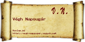 Végh Napsugár névjegykártya