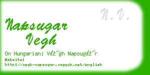 napsugar vegh business card
